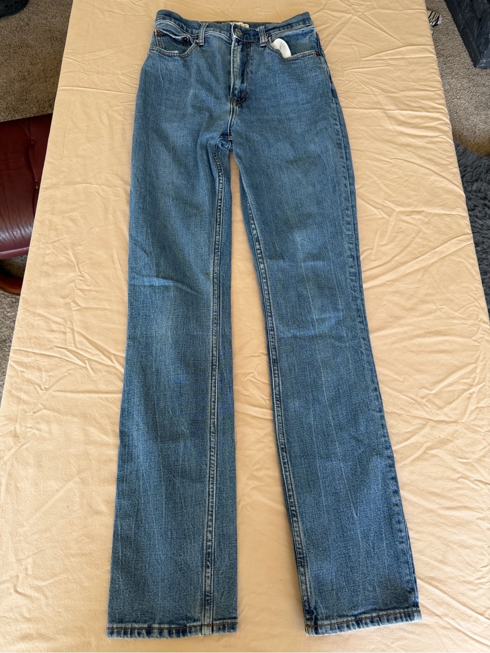 Abercrombie Curve Love 90s Slim Straight Jeans 27 4L Ultra High Rise